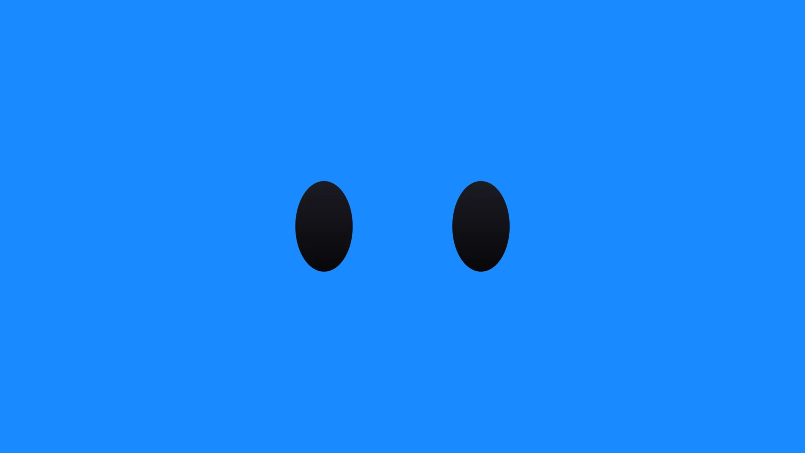 Os olhos da Wole sobre um fundo azul.